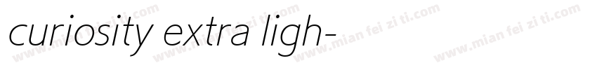 curiosity extra ligh字体转换